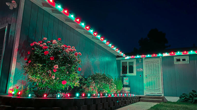 Christmas light installation in Walnut Creek, CA